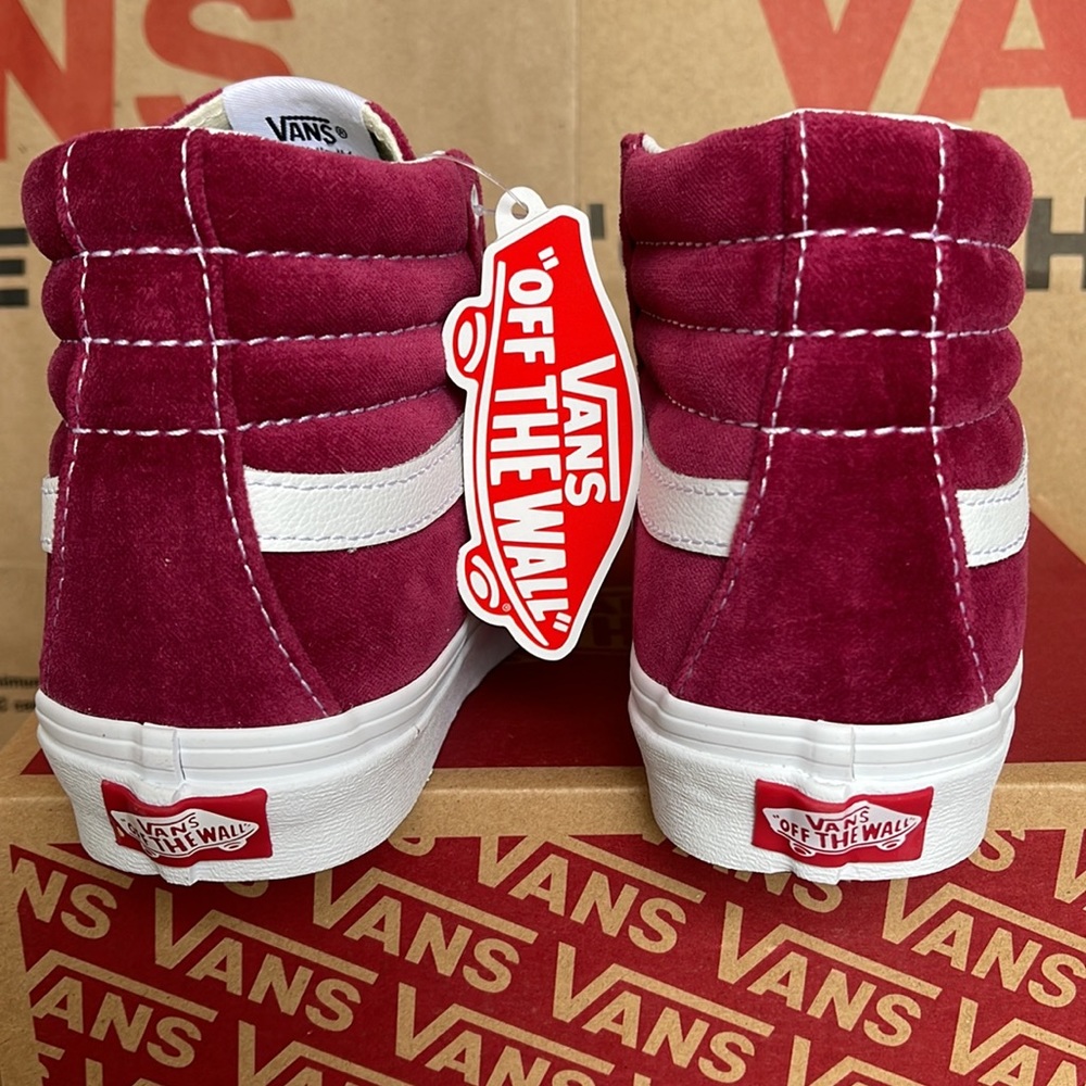 Vans Sk8-Hi Reissue 13 Velvet Beet Red/True White sneakers WMNS - Picture 14 of 16